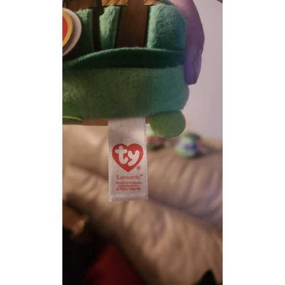 TMNT Set of 4 Teeny Ty Beanie Babies 2016 Plush Ninja Turtles W/ Tags Like New - Picture 8 of 9